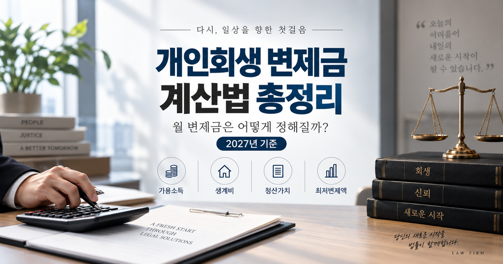개인회생 월 변제금이 가용소득과 생계비를 기준으로 계산되는 원리 안내