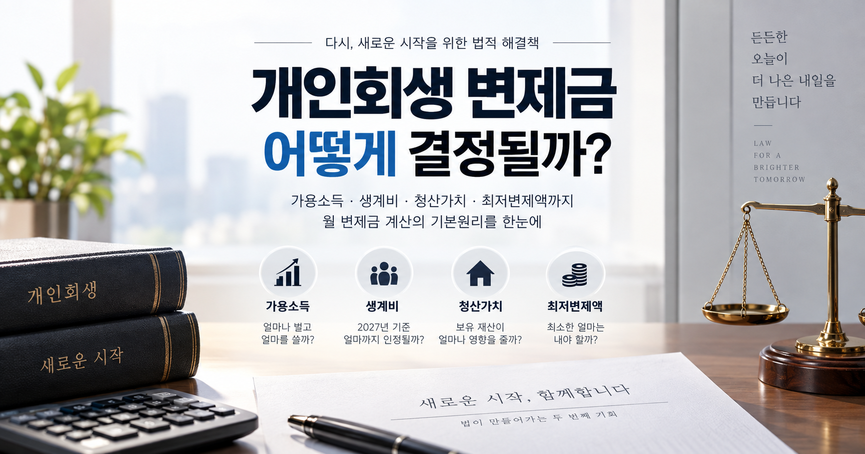 2027년 기준 개인회생 변제금 계산법과 가용소득 생계비 청산가치 최저변제액 안내